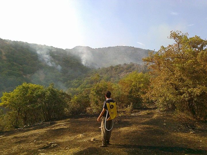 آتش سوزی گردنه قرجدابان