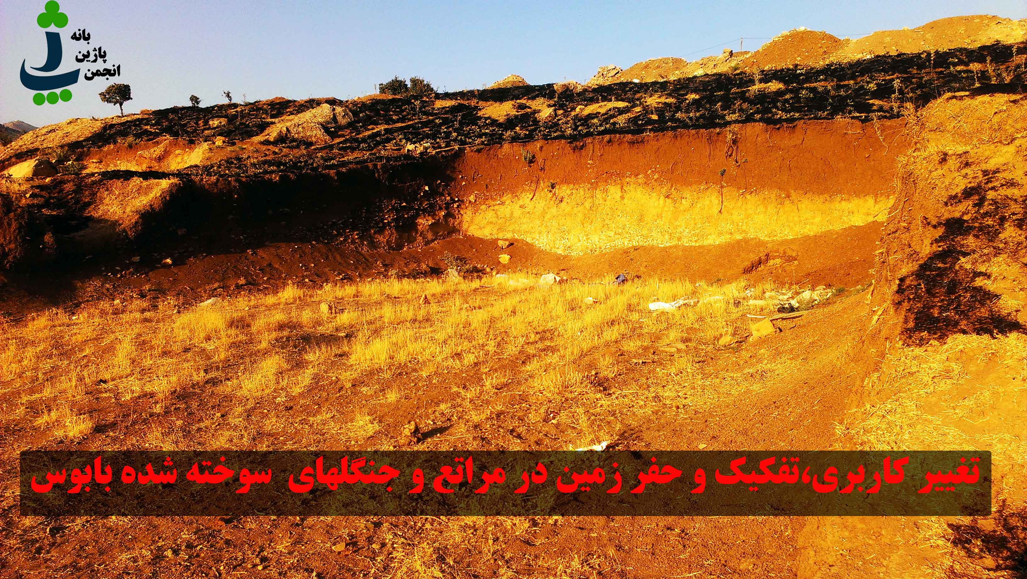 سوزاندن، تغییر کاربری و آلودگی زیست محیطی مراتع و جنگلهای بابوس