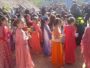 نهالکاری بلوط توسط دبستان بهشتی در جنیرە 95/2/1