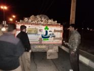 کنترل مردمی(پاژین) و منابع طبیعی از کامیون های حامل چوب