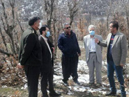 دیدار فرمانده یگان حفاظت اداره کل منابع طبیعی استان کردستان با ریاست دادگستری بانه از محل فاجعه دشت سورین بانه